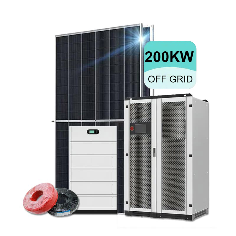 Солнечная энергетическая система, автономная, 200 кВт для промышленного использования, полный комплект с аккумулятором. -Koodsun