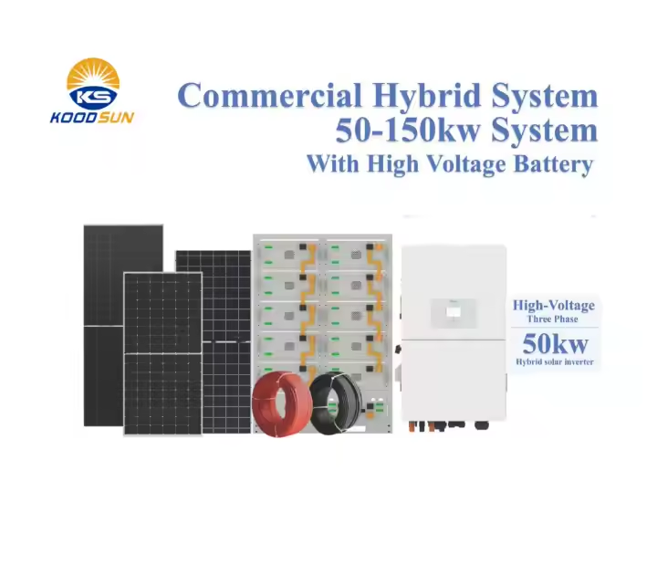 500kw Commercial Solar Energy System and Hybrid Solar Energy System with High Voltage Battery for Manufactory Price -Koodsun